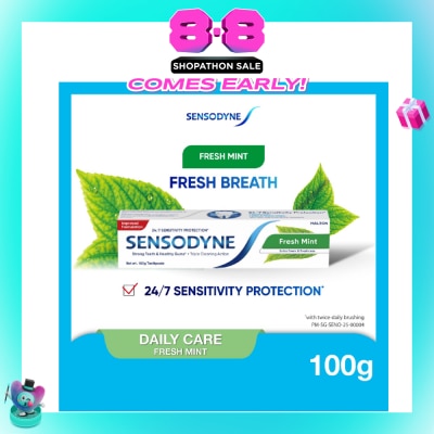 SENSODYNE - Sensitive Teeth Oral Care Toothpaste Fresh Mint (Dental Sensitivity Relief) 100g