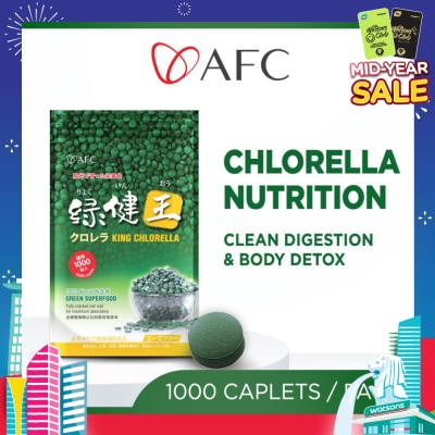 AFC King Chlorella Dietary Supplement (Superfood for Detox, Digestion, Weight, Diet, Immune, Skin, Antioxidant, Gut, Stomach Health) 1000s