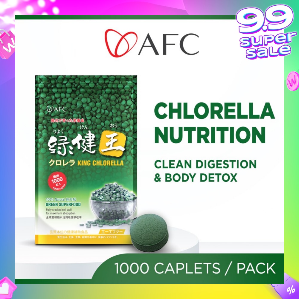 King Chlorella Dietary Supplement (Superfood for Detox, Digestion, Weight, Diet, Immune, Skin, Antioxidant, Gut, Stomach Health) 1000s