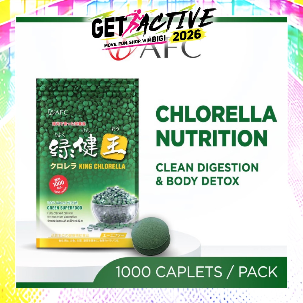 King Chlorella Chlorophyll Green Superfood Caplet (Detox, Digestion, Weight, Immune, Skin, Antioxidant, Gut Health) 1000s image