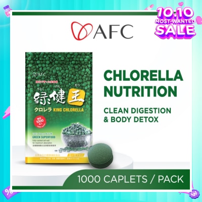 AFC King Chlorella Dietary Supplement (Superfood for Detox, Digestion, Weight, Diet, Immune, Skin, Antioxidant, Gut, Stomach Health) 1000s