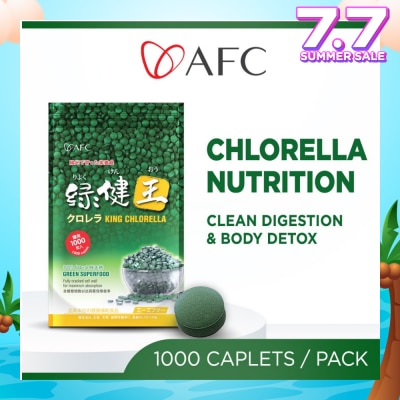 AFC King Chlorella Dietary Supplement (Superfood for Detox, Digestion, Weight, Diet, Immune, Skin, Antioxidant, Gut, Stomach Health) 1000s