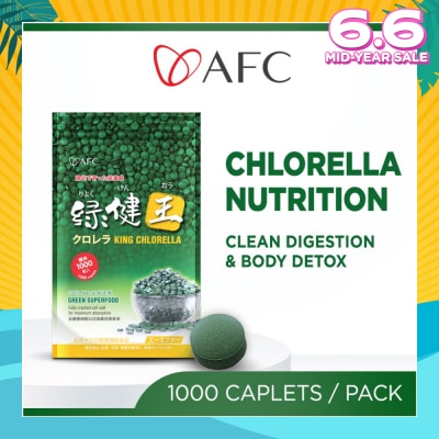 AFC King Chlorella Dietary Supplement (Superfood for Detox, Digestion, Weight, Diet, Immune, Skin, Antioxidant, Gut, Stomach Health) 1000s