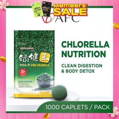 AFC King Chlorella Dietary Supplement (Superfood for Detox, Digestion, Weight, Diet, Immune, Skin, Antioxidant, Gut, Stomach Health) 1000s