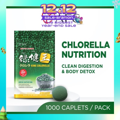 AFC King Chlorella Dietary Supplement (Superfood for Detox, Digestion, Weight, Diet, Immune, Skin, Antioxidant, Gut, Stomach Health) 1000s