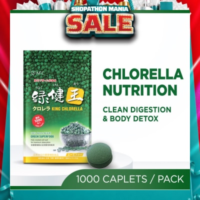 AFC - King Chlorella Dietary Supplement (Superfood for Detox, Digestion, Weight, Diet, Immune, Skin, Antioxidant, Gut, Stomach Health) 1000s