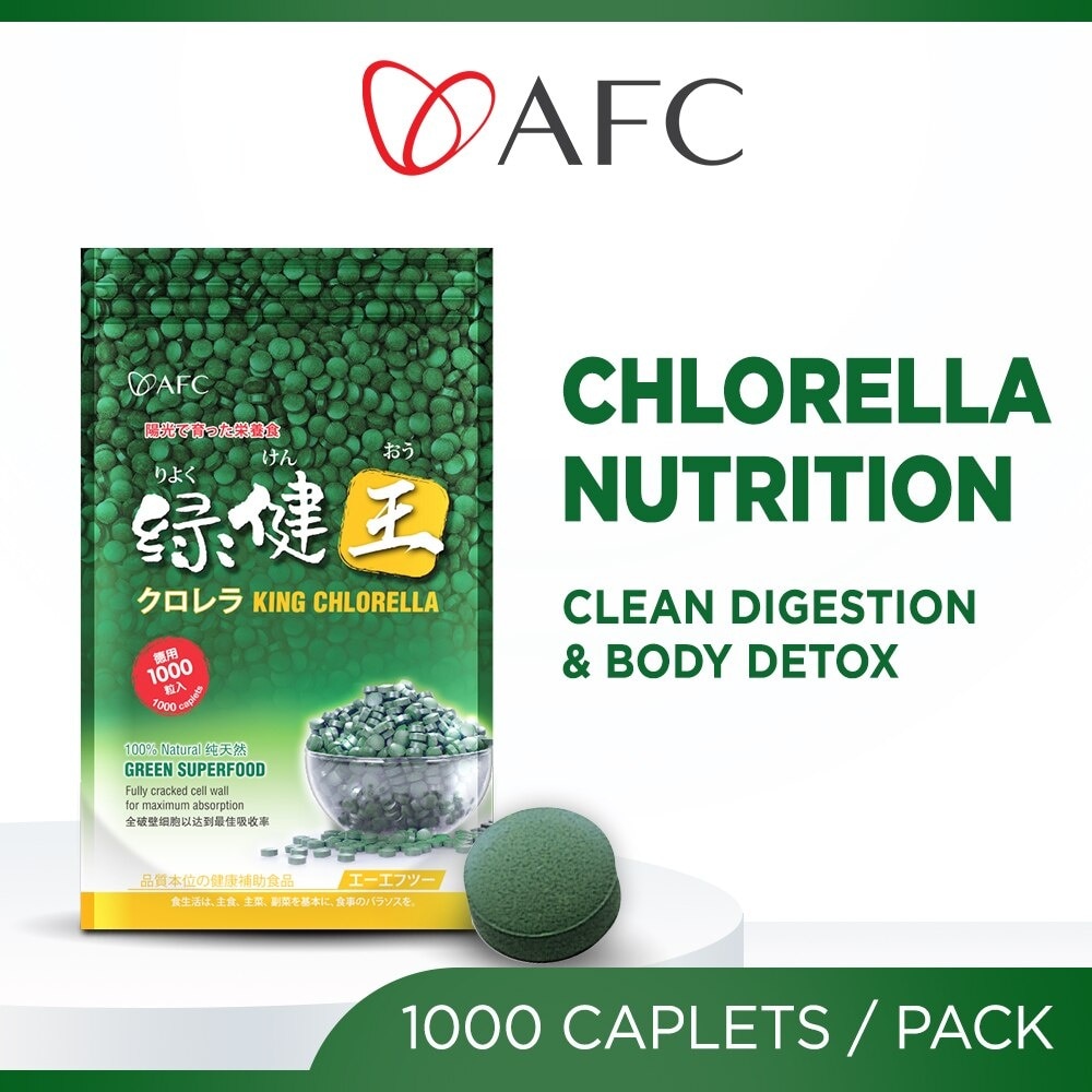 King Chlorella Dietary Supplement (Superfood for Detox, Digestion, Weight, Diet, Immune, Skin, Antioxidant, Gut, Stomach Health) 1000s