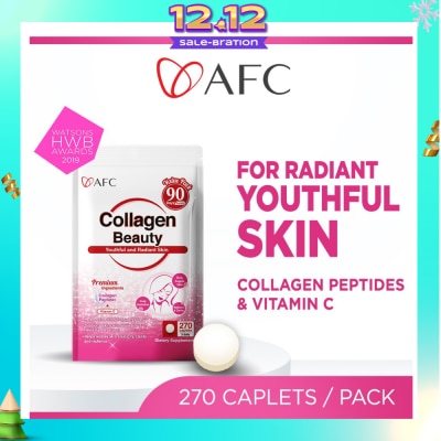 AFC JAPAN Collagen Beauty Dietary Supplement caplets (Glowing & Radiant Skin Complexion + Anti-aging & Lessen Wrinkles) 270s
