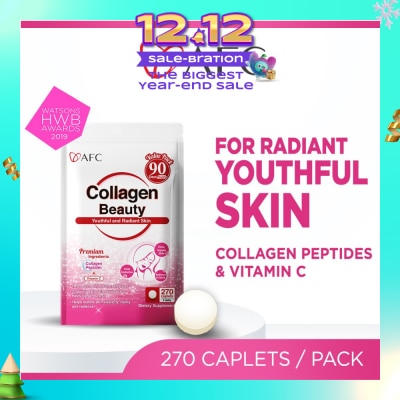 AFC JAPAN Collagen Beauty Dietary Supplement caplets (Glowing & Radiant Skin Complexion + Anti-aging & Lessen Wrinkles) 270s