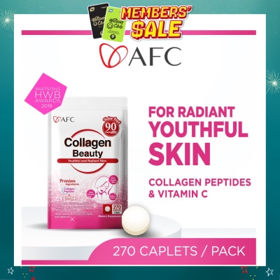 AFC - Collagen Beauty Micro-Collagen Peptide Caplets (Glowing & Radiant Skin Complexion + Anti-aging & Lessen Wrinkles) 270s
