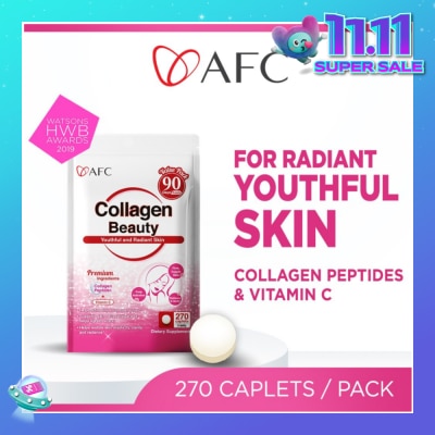 AFC JAPAN Collagen Beauty Dietary Supplement caplets (Glowing & Radiant Skin Complexion + Anti-aging & Lessen Wrinkles) 270s