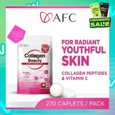 AFC JAPAN Collagen Beauty Dietary Supplement caplets (Glowing & Radiant Skin Complexion + Anti-aging & Lessen Wrinkles) 270s