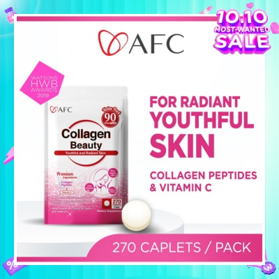 AFC JAPAN Collagen Beauty Dietary Supplement caplets (Glowing & Radiant Skin Complexion + Anti-aging & Lessen Wrinkles) 270s