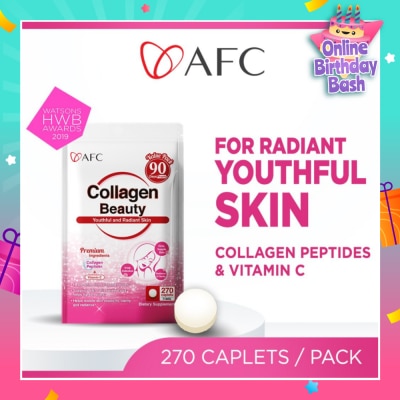 AFC JAPAN Collagen Beauty Dietary Supplement caplets (Glowing & Radiant Skin Complexion + Anti-aging & Lessen Wrinkles) 270s
