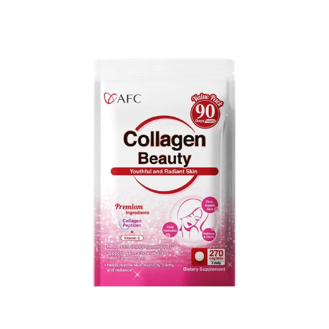 Collagen Beauty Micro-Collagen Peptide Caplets (Glowing & Radiant Skin Complexion + Anti-aging & Lessen Wrinkles) 270s