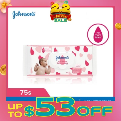 JOHNSON'S Baby SkinCare Wipes 75s