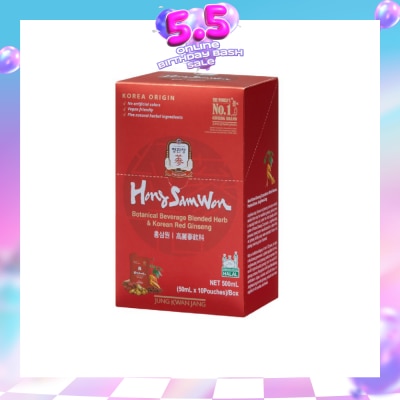 JUNG KWAN JANG - Hong Sam Won Botanical Beverage Blended Herb & Korean Red Ginseng 50ml x 10s