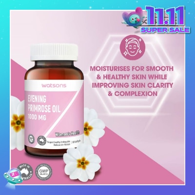 WATSONS Evening Primrose Oil Softgel 1000Mg (Support Healthy Looking Skin & Reduce Skin Dryness) 90s