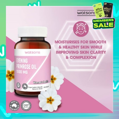 WATSONS Evening Primrose Oil Softgel 1000Mg (Support Healthy Looking Skin & Reduce Skin Dryness) 90s