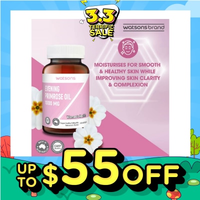 WATSONS Evening Primrose Oil Softgel 1000Mg (Support Healthy Looking Skin & Reduce Skin Dryness) 90s