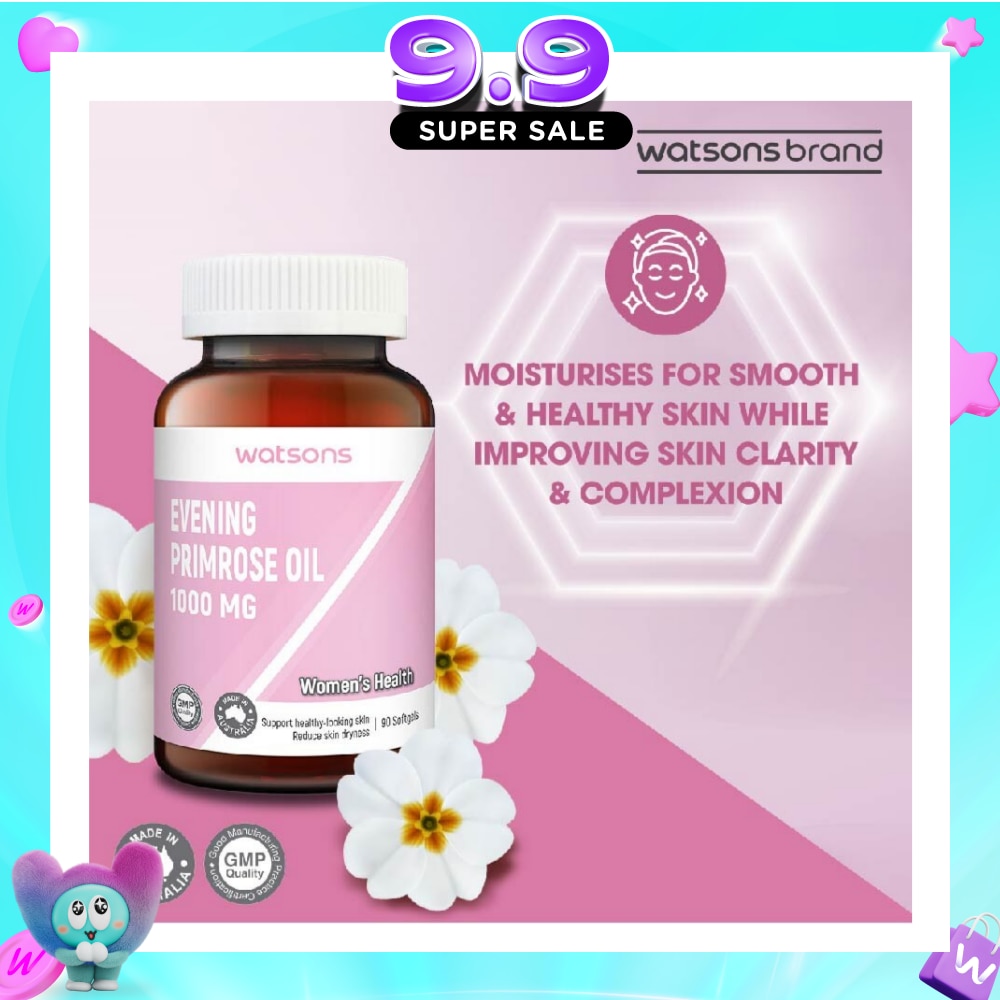 Evening Primrose Oil Softgel 1000Mg (Support Healthy Looking Skin & Reduce Skin Dryness) 90s image