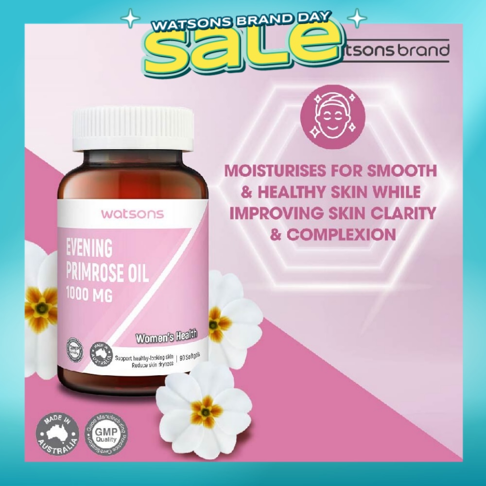 Evening Primrose Oil Softgel 1000Mg (Support Healthy Looking Skin & Reduce Skin Dryness) 90s