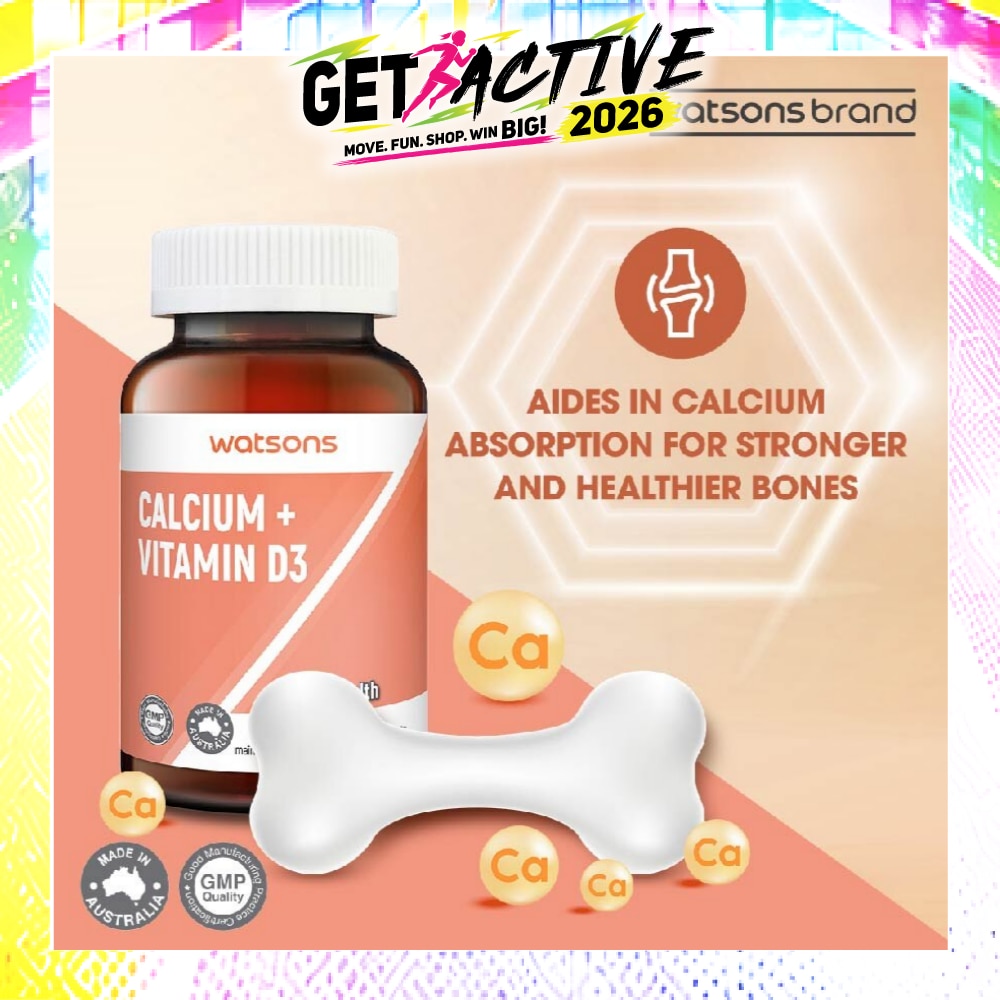 Calcium 360G + Vitamin D3 Tablet (Support Formation & Maintainence of Healthy Bones) 60s image