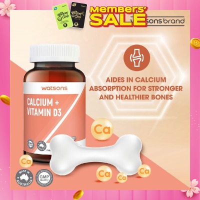 WATSONS Calcium 360G + Vitamin D3 Tablet (Support Formation & Maintainence of Healthy Bones) 60s