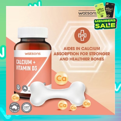WATSONS Calcium 360G + Vitamin D3 Tablet (Support Formation & Maintainence of Healthy Bones) 60s