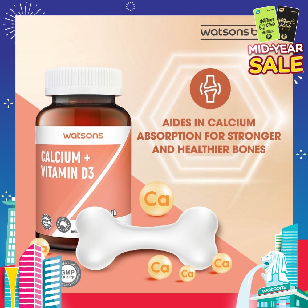 Calcium 360G + Vitamin D3 Tablet (Support Formation & Maintainence of Healthy Bones) 60s