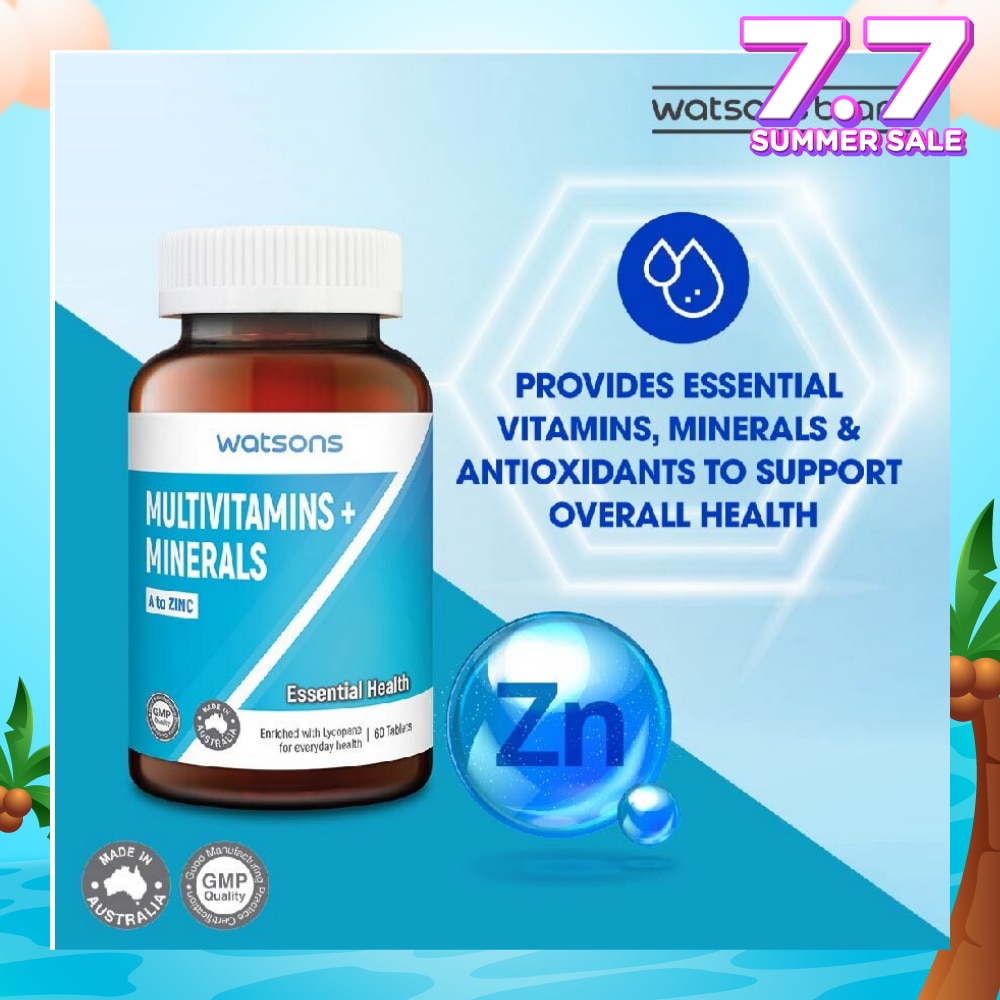 Multivitamins + Minerals Tablet (For Everyday Essential Health) 60s