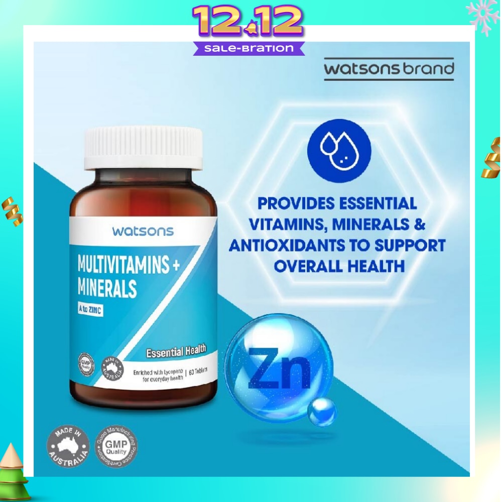 Multivitamins + Minerals Tablet (For Everyday Essential Health) 60s