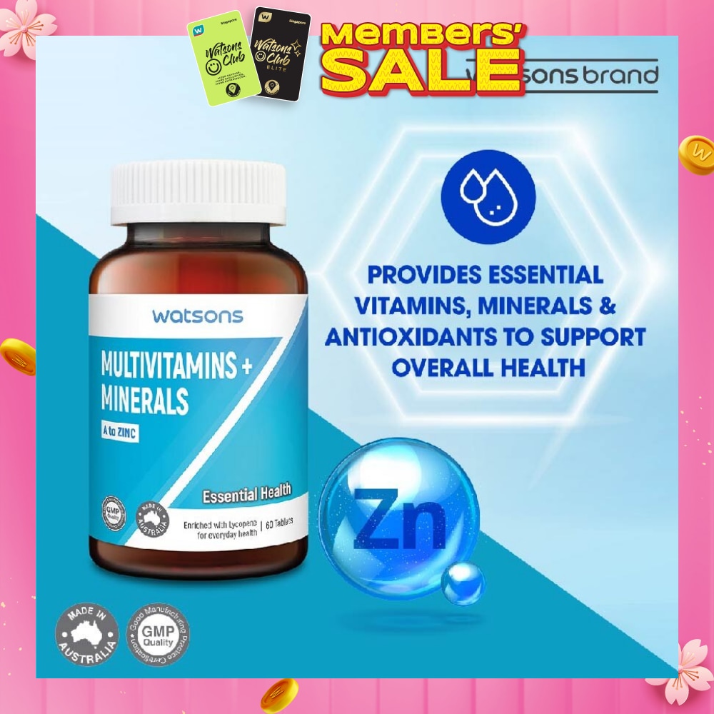 Multivitamins + Minerals Tablet (For Everyday Essential Health) 60s