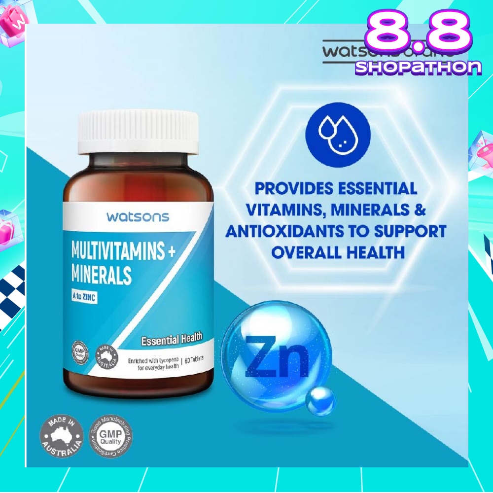 Multivitamins + Minerals Tablet (For Everyday Essential Health) 60s