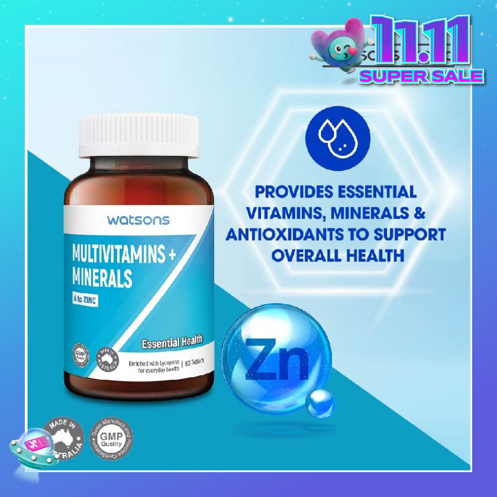 Multivitamins + Minerals Tablet (For Everyday Essential Health) 60s