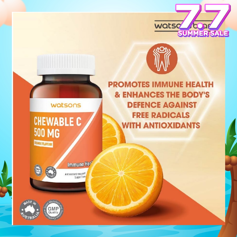 Chewable C Tablet 500Mg Sugar Free (For Antioxidant Support) 60s