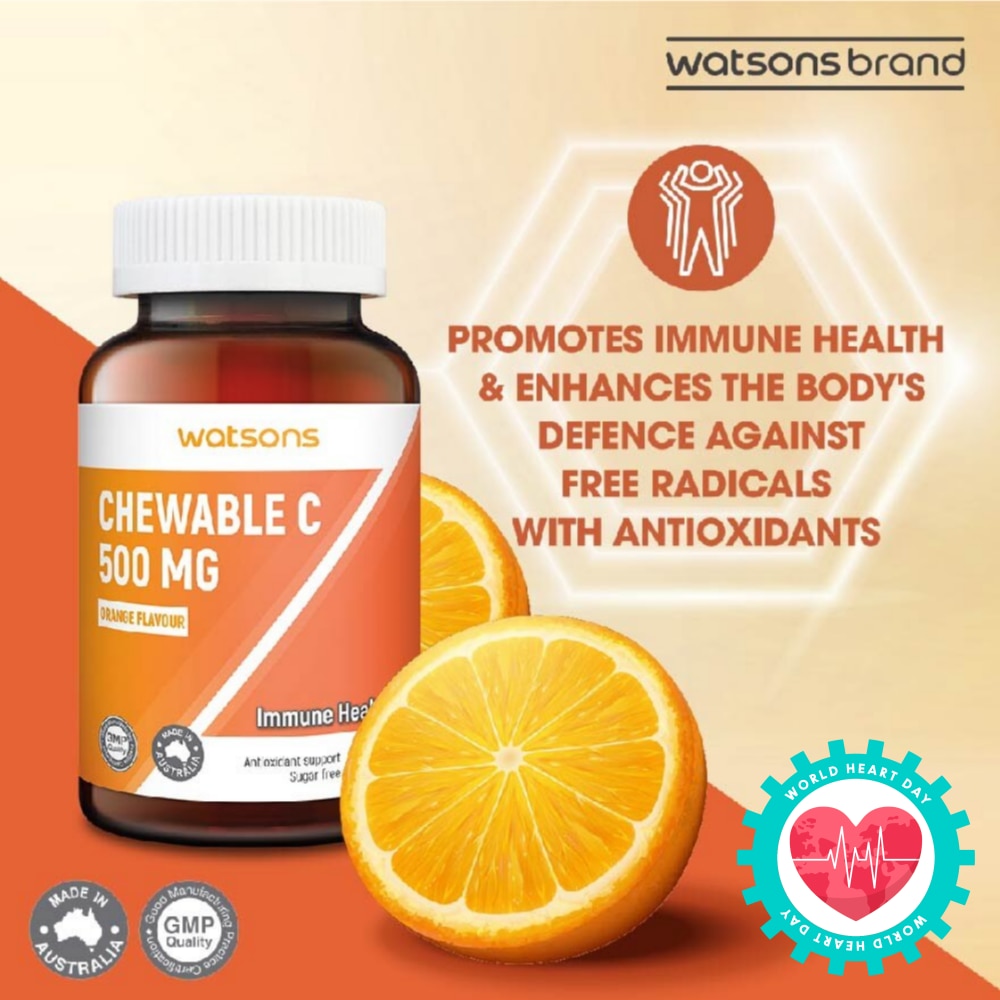 Chewable C Tablet 500Mg Sugar Free (For Antioxidant Support) 60s