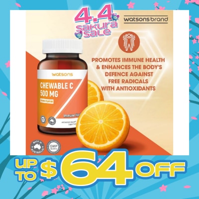 WATSONS - Chewable C Tablet 500Mg Sugar Free (For Antioxidant Support) 60s