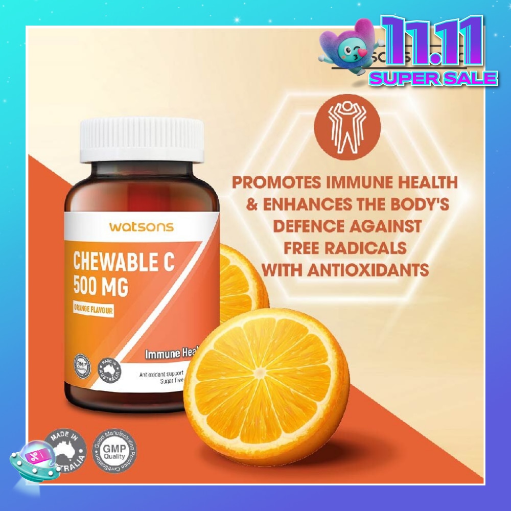 Chewable C Tablet 500Mg Sugar Free (For Antioxidant Support) 60s