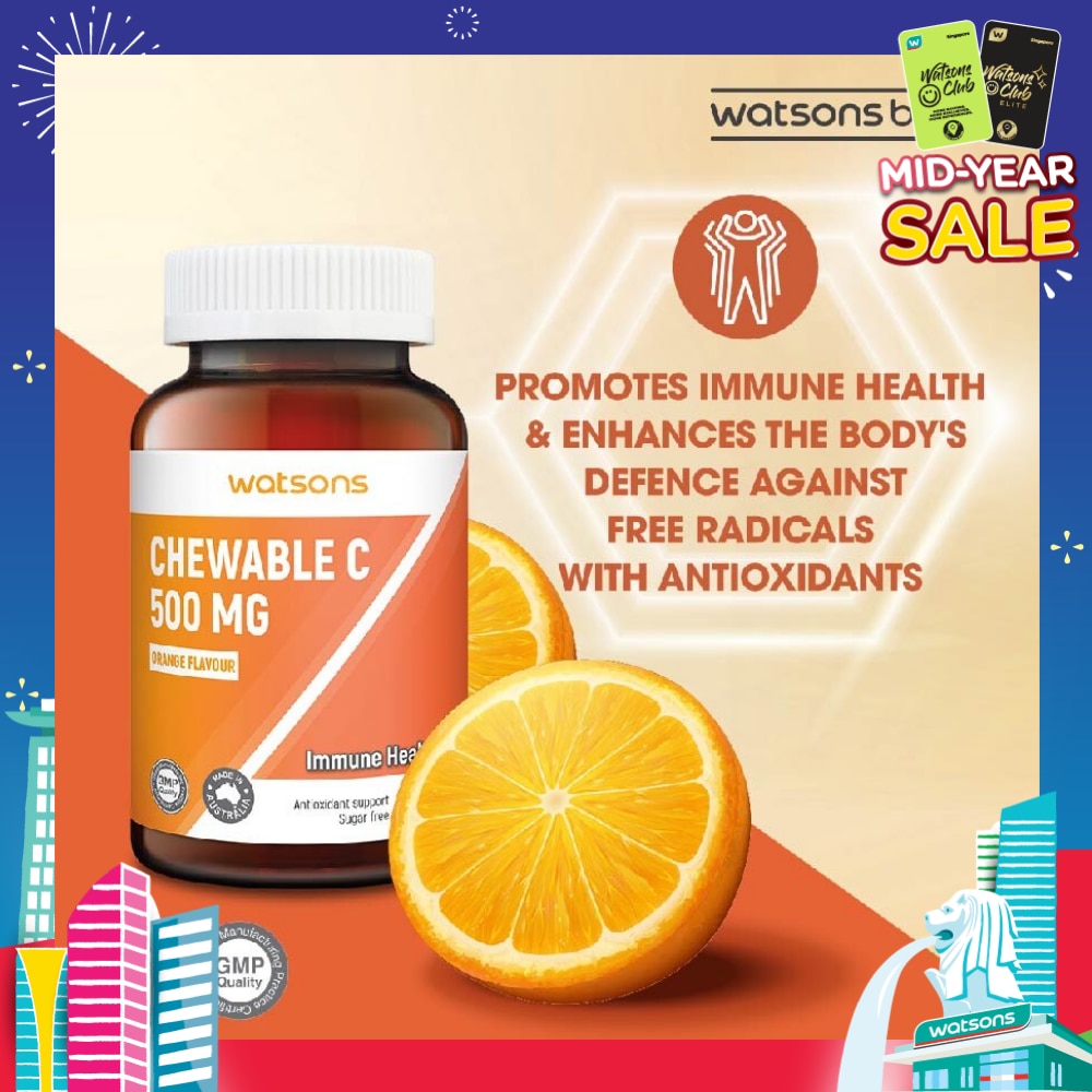Chewable C Tablet 500Mg Sugar Free (For Antioxidant Support) 60s