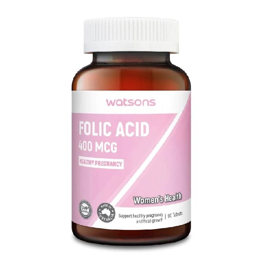 Folic Acid Tablet 400MCG (Support Healthy Pregnancy & Fetal Growth) 90s