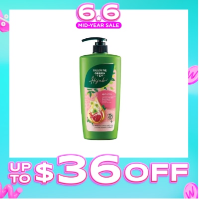 FOLLOW ME - Green Tea HIJAB Anti-Itch pH-Balanced Shampoo with Habbatus Saude Seed Oil & Pomegranate Extract (Prevent Dandruff) 650ml (Expiry: Mar`2027)