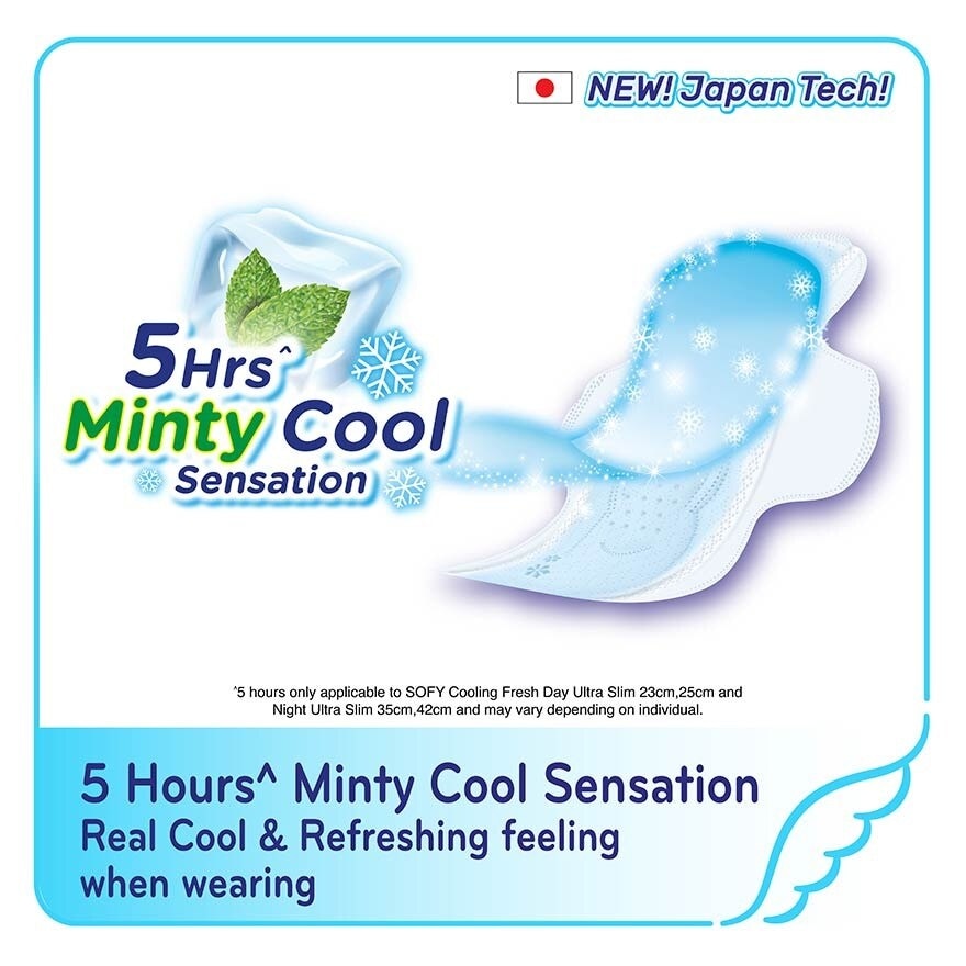 Cooling Fresh Day Ultra Slim Wing 25cm Twin Pack 14s x 2s