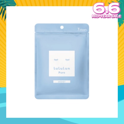 LULULUN Face Mask Pure Moist (Moist Hydrating Deep Moisturizing) 7s