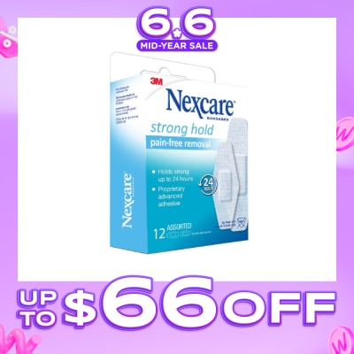 NEXCARE™ - Strong Hold Pain Free Removal Bandages Assorted Proprietary Advanced Adhesive (Holds Strong up to 24hrs) 12s