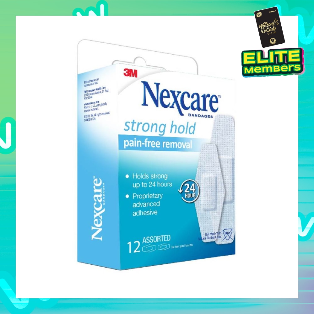 Strong Hold Pain Free Removal Bandages Assorted Proprietary Advanced Adhesive (Holds Strong up to 24hrs) 12s