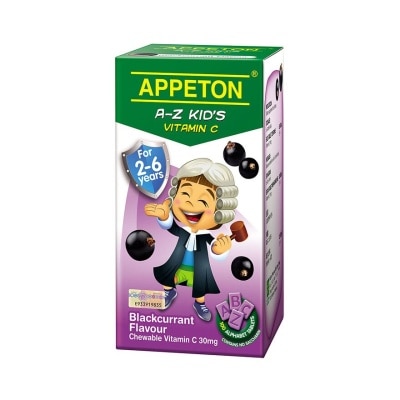 APPETON Vitamin C Chewable Tablets Blackcurrant Flavour 100x30mg