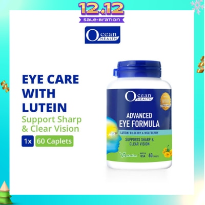 OCEAN HEALTH Advanced Eye Formula Caplet (Supports Sharp & Clear Vision + With Lutein, Bilberry & Wolfberry + Vegetarian) 60s