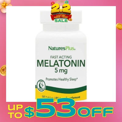 NATURE'S PLUS Fast Acting Melatonin 5mg Dietary Supplement Tablet 90s
