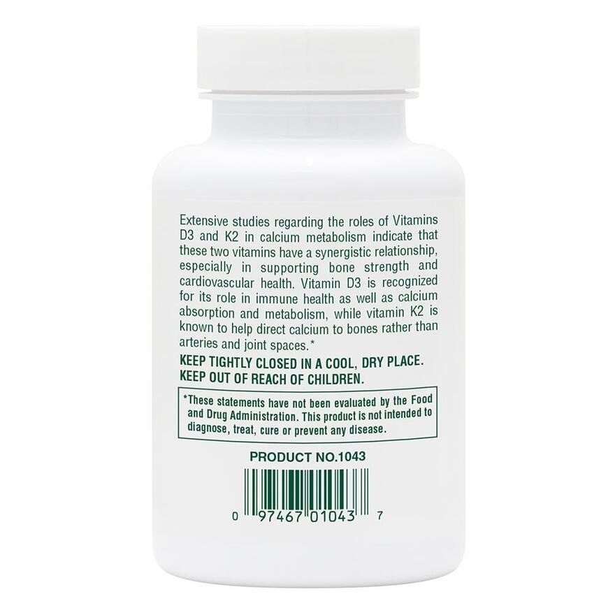 Vitamin D3 & K2 1000 Dietary Supplement Capsule 90s